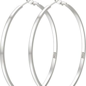 Elegant Silver Hoop Earrings